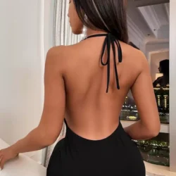 Sırtı Açık Mini Elbise (5060) - Görsel 2